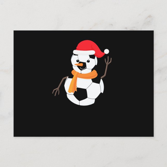 Postal Festiva Soccer Snowman (Anverso)