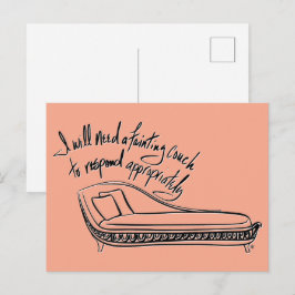 Postal Festiva Sofá para desmayos