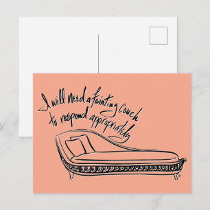 Postal Festiva Sofá para desmayos