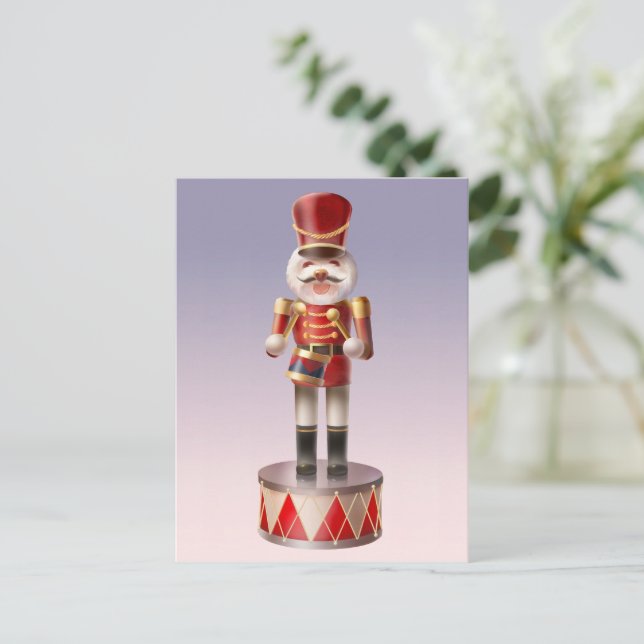 Postal Festiva Soldado de perro desnudo (Anverso de pie)