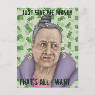Postal Festiva Solo dame dinero