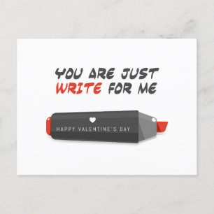Postal Festiva Solo Escribes Para Mí   EL DÍA DE SAN VALENTÍN