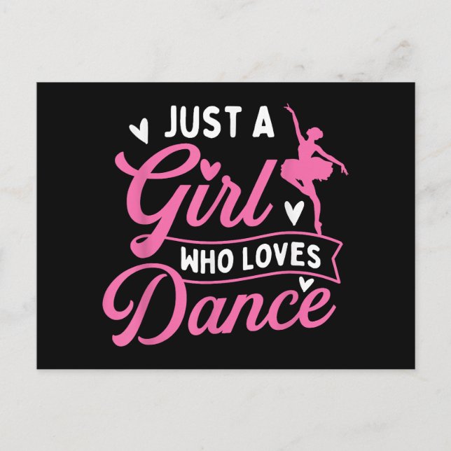 Postal Festiva Sólo un Chica que ama la danza - bailarín bailando (Anverso)