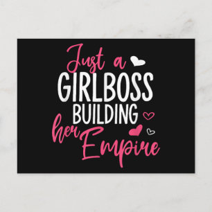 Postal Festiva Sólo un jefe chica construyendo su imperio mujeres