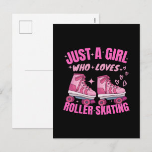 Postal Festiva Sólo Una Chica Que Ama Patinar