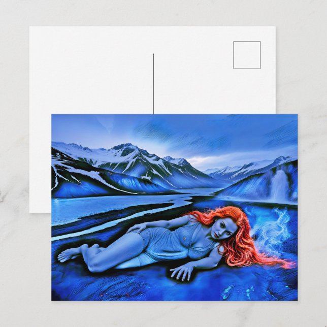Postal Festiva "Sólvátra" - Hielo bajo llamas (Anverso / Reverso)