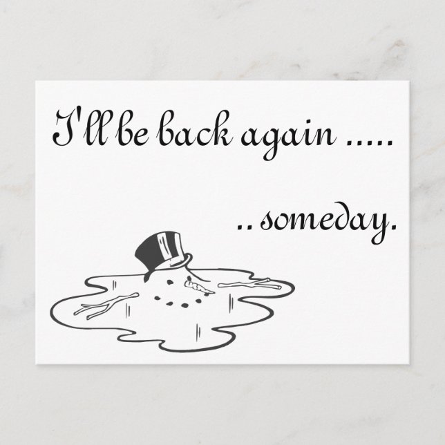 Postal Festiva Sombrero superior de seda antiguo de Snowman fundi (Anverso)