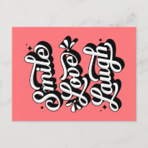 Sonríe. Amor. Ríe. /Postal