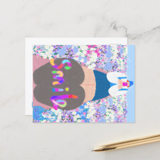 Postal Festiva sonrisa chica