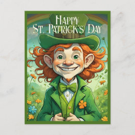 Postal Festiva Sonrisas Afortunadas en el Día de San Patricio