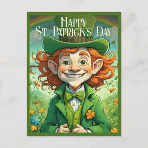 Postal Festiva Sonrisas Afortunadas en el Día de San Patricio