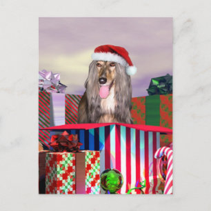 Postal Festiva Sorpresa de los Navidades de hebilla afganos