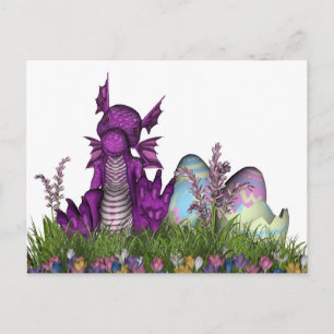 Postal Festiva Sorpresa de Pascua Dragon Bebé