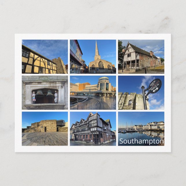 Postal Festiva Southampton Holiday Postcard (Anverso)