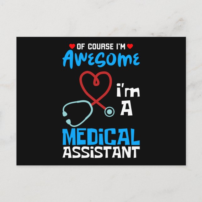 Postal Festiva Soy asistente médico (Anverso)