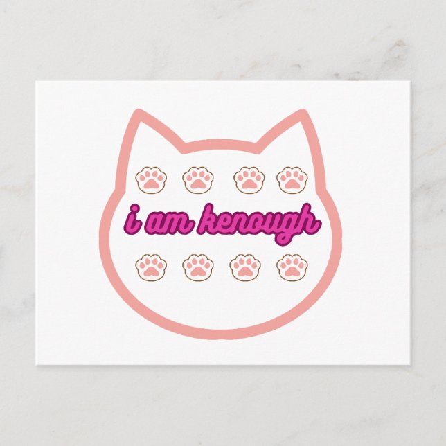 Postal Festiva Soy el gato ksuficiente t-shert (Anverso)