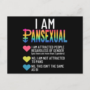 Postal Festiva Soy pansexual - Cardillas arcoiris del orgullo LGB