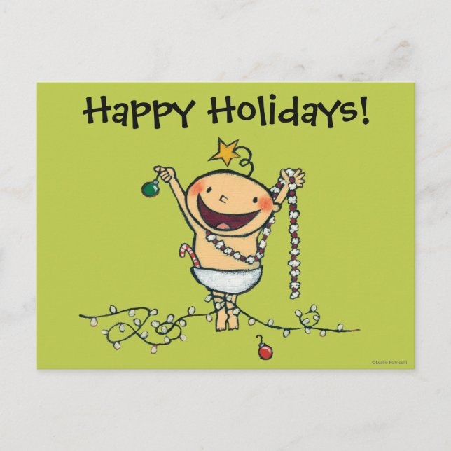 Postal Festiva ¡Soy un árbol de Navidad! (Anverso)