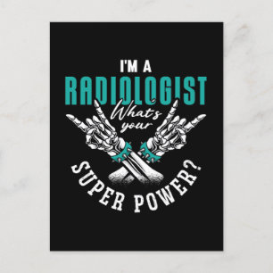 Postal Festiva Soy un poder super radiologo radiologia rayos X