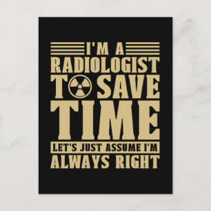 Postal Festiva Soy un radiólogo radiología rayos X técnico de ray