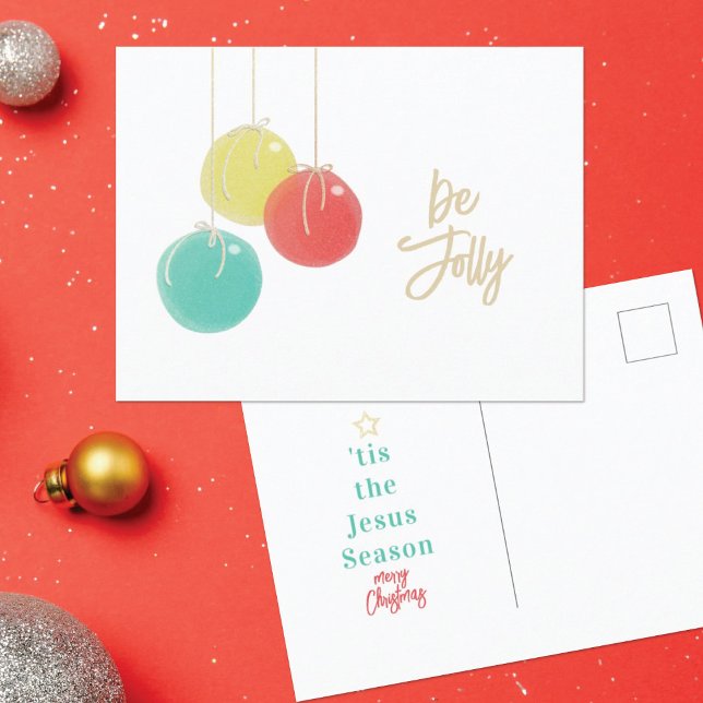 Postal Festiva Sparkly Navidades Balls Postcard (Subido por el creador)