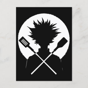Postal Festiva Spatulas Funny Cocinando Chef Wild