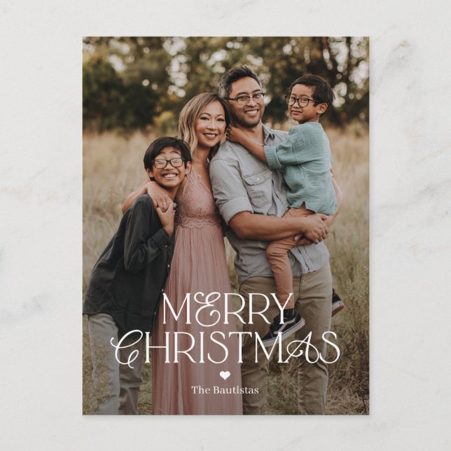 Postal Festiva Splendid Mix Merry Christmas Photo Card (Anverso)