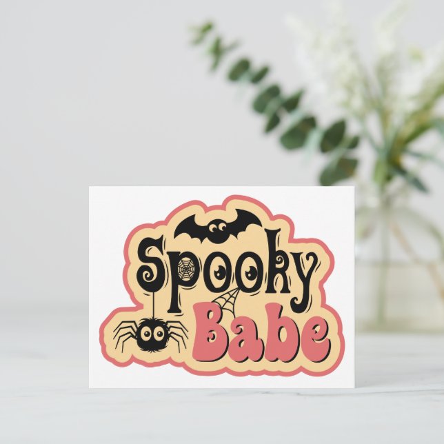 Postal Festiva Spooky babe (Anverso de pie)