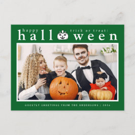 Postal Festiva Spooky Jack-o'-lantern Happy Halloween 1 Photo