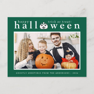 Postal Festiva Spooky Jack-o'-lantern Happy Halloween 1 Photo