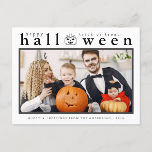 Postal Festiva Spooky Jack-o'-lantern Happy Halloween 1 Photo