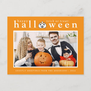 Postal Festiva Spooky Jack-o'-lantern Happy Halloween 1 Photo