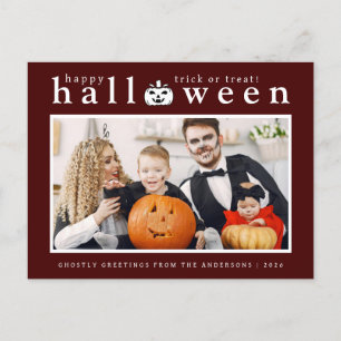 Postal Festiva Spooky Jack-o'-lantern Happy Halloween 1 Photo