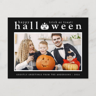 Postal Festiva Spooky Jack-o'-lantern Happy Halloween 1 Photo