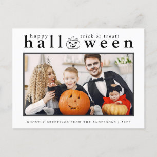 Postal Festiva Spooky Jack-o'-lantern Happy Halloween 1 Photo
