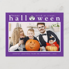 Postal Festiva Spooky Jack-o'-lantern Happy Halloween 1 Photo