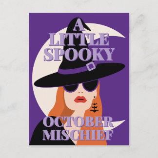 Postal Festiva Spooky October Mischief Halloween Witch