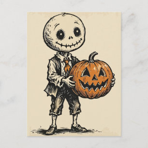 Postal Festiva Spooky Zombie with Pumpkin