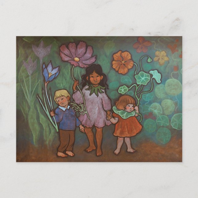 Postal Festiva Spring Flower Fairies postcard (Anverso)