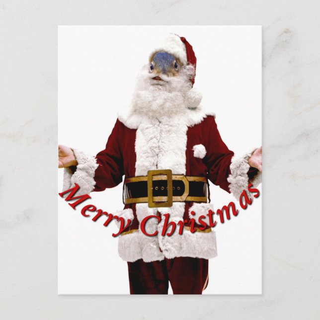 Postal Festiva Squirrel Santa-Merry Christmas_ (Anverso)