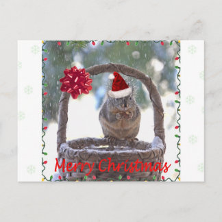 Postal Festiva Squirúrgica usando Sombrero Santa