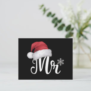 Postal Festiva Sr Claus Parejas Navidades Pajamas Santa