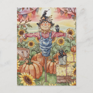 Postal Festiva "Sr. Scarecrow" - Ilustracion de Halloween