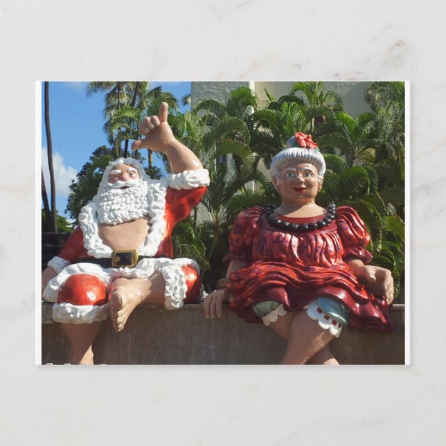 Postal Festiva Sr. y Sra. Santa Claus (Anverso)