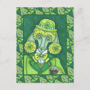 POSTAL FESTIVA ST. LA PODERÍA VERDE FRANCESA IRLANDESA DE PADDY,