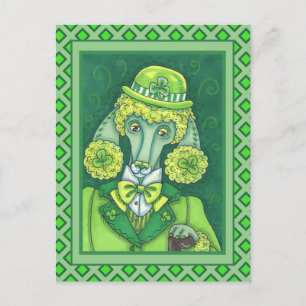 POSTAL FESTIVA ST. LA PODERÍA VERDE FRANCESA IRLANDESA DE PADDY,