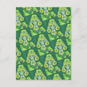POSTAL FESTIVA ST. LA PODERÍA VERDE FRANCESA IRLANDESA DE PADDY,