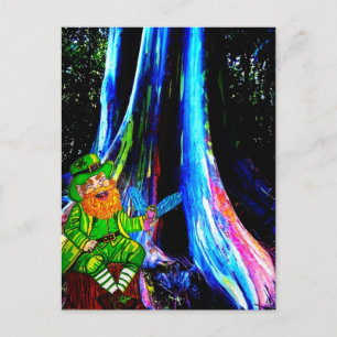 POSTAL FESTIVA ST. LEPRECHAUN Y FAIRY DEL DÍA DE PATRICK