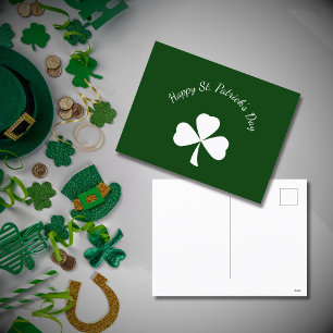 Postal Festiva St. Patrick's Day Cute Shamrock Green