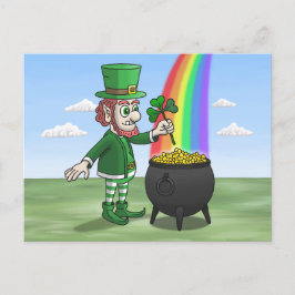 Postal Festiva St. Patricks Day Leprechaun